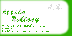 attila miklosy business card