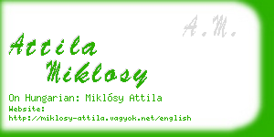 attila miklosy business card